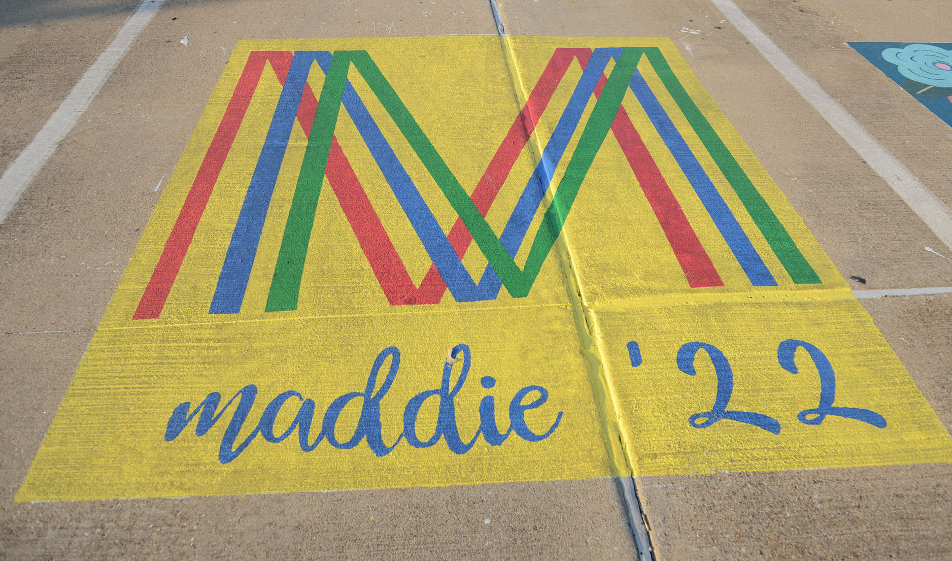 A&M Consolidated HS painted parking spots